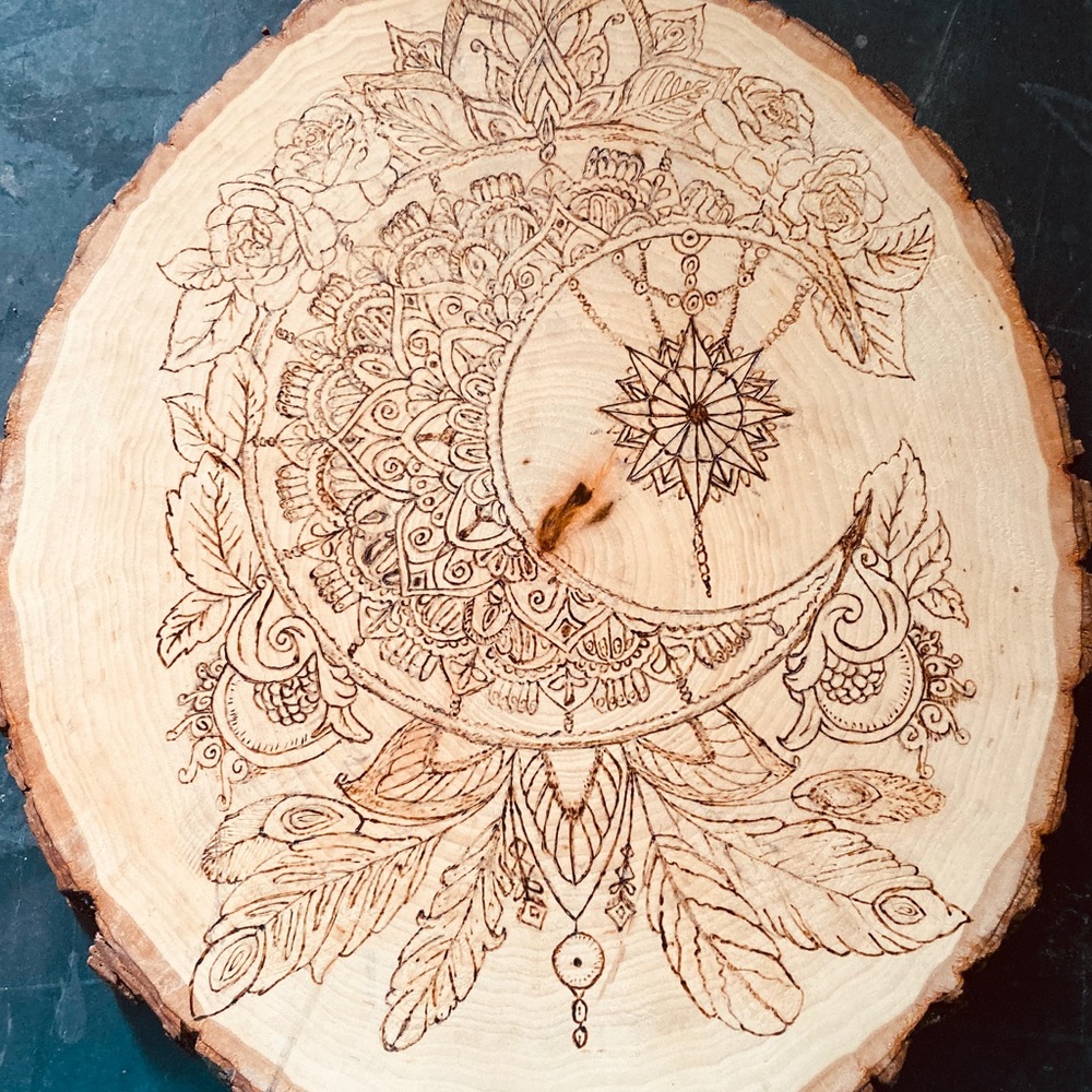 Pyrography dream catcher